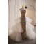 Vintage / Retro Multi-Colors Handmade  Beading Sequins Lace Flower Evening Dresses 2023 Trumpet / Mermaid Strapless Sleeveless Backless Floor-Length / Long Evening Party Formal Dresses