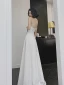 Modest / Simple Fashion Ivory Prom Dresses 2022 A-Line / Princess Strapless Sleeveless Backless Floor-Length / Long Formal Dresses