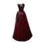 Charming Burgundy Bow Evening Dresses 2023 A-Line / Princess Strapless Sleeveless Backless Floor-Length / Long Evening Party Formal Dresses