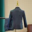Fashion Navy Blue Glitter 5-piece Long Sleeve Boys Wedding Suits 2024 Coat Pants Shirt Tie Vest