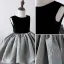 Chic / Beautiful Black Suede Birthday Flower Girl Dresses 2022 Ball Gown Scoop Neck Sleeveless Bow Floor-Length / Long Flower Girl Dresses