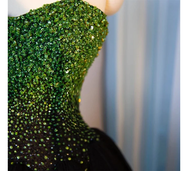 Sexy Black Beading Sequins Prom Dresses 2024 A-Line / Princess Sweetheart Sleeveless Backless Floor-Length / Long Formal Dresses