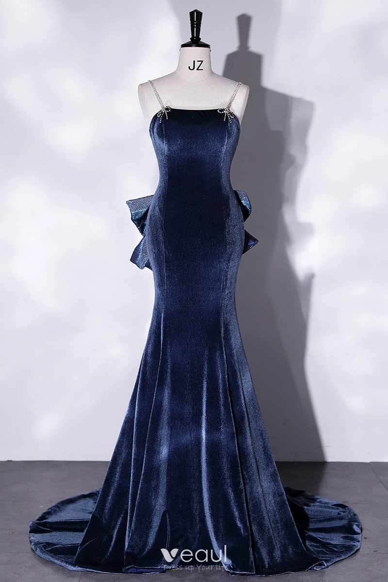 blue suede dress Dusty Blue Satin Bridesmaid Dress Sheath Maxi Cowl Neck