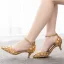 Charmant Doré Soirée Cristal Sandales Femme 2023 Bride Cheville Faux Diamant 5 cm Talons Aiguilles À Bout Pointu Sandales Talons Hauts