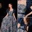 Vintage / Retro Ocean Blue Prom Dresses 2022 A-Line / Princess Square Neckline Puffy Short Sleeve Sash Backless Floor-Length / Long Prom Formal Dresses