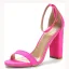 Sexy Rouge Daim Soirée Sandales Femme 2022 Bride Cheville 10 cm Talons Épais Peep Toes / Bout Ouvert Sandales Talons Hauts
