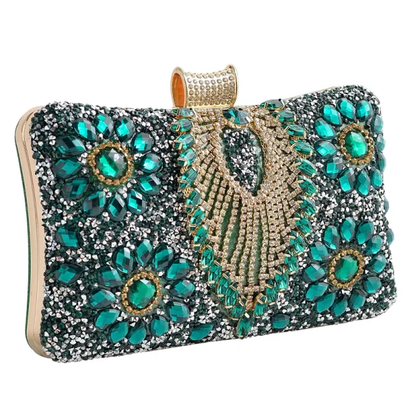 Fashion Black Rhinestone Sequins Evening Party Clutch Bags 2023