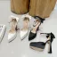 Fashion Black Evening Party Ankle Strap Bow Womens Shoes 2023 13 cm Stiletto Heels Pointed Toe Womens Shoes High Heels
