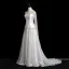 Modest / Simple Ivory Satin Wedding Dresses 2026 A-Line / Princess Strapless Sleeveless Backless Sweep Train