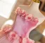 Chic / Beautiful Blushing Pink Appliques Prom Dresses 2025 Ball Gown Strapless Sleeveless Backless Floor-Length / Long Prom Formal Dresses