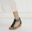 Fashion Summer Beige Street Wear Womens Sandals 2022 Flower Rhinestone T-Strap 5 cm Wedges Open / Peep Toe Sandals
