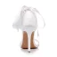 Charmant Weiß Strass Knöchelriemen Schleife Brautschuhe 2025 10 cm Stilettos Peeptoes Hochzeit Sandaletten Hochhackige