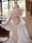 Fashion Blushing Pink Handmade  Tulle shawl Jackets & wraps 2024