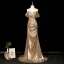 Glitzernden Gold Pailletten Abendkleider 2025 Meerjungfrau Off Shoulder Ärmellos Rückenfreies Sweep / Pinsel Zug Abend Festliche Kleider