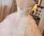 Flower Fairy White Rose Ball Gown Wedding Dresses 2025 Cascading Ruffles Ball Gown Strapless Sleeveless Backless Sweep Train
