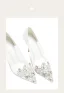 Elegante Kanten Rhinestone Witte Bruidsschoenen 2024 10 cm Naaldhakken / Stiletto Spitse Neus Huwelijk Pumps Hoge Hakken