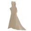 Schlicht Mode Ivory / Creme Satin Brautkleider / Hochzeitskleider 2022 Meerjungfrau Spaghettiträger Ärmellos Rückenfreies Schleife Hof-Schleppe Hochzeit