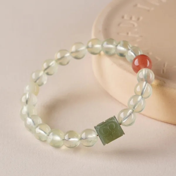 Chinese style Green Handmade  Jade Natural Crystal Bracelets 2025 Accessories