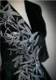 Vintage / Retro Black Sequins Lace Flower Velvet Floor-Length / Long Mother Of The Bride Dresses 2025 A-Line / Princess V-Neck 1/2 Sleeves