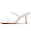 Sexy Blanche Cocktail Sandales Femme Talons Hauts 2022 7 cm Talons Aiguilles Peep Toes / Bout Ouvert Sandales