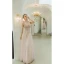 Charming Blushing Pink Evening Dresses 2022 A-Line / Princess Spaghetti Straps Sleeveless Backless Beading Rhinestone Lace Flower Floor-Length / Long Evening Party Formal Dresses