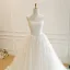 High End Elegante Champagner Handgefertigt Pailletten Spitze Blumen Brautkleider / Hochzeitskleider 2026 Ballkleid Bandeau Ärmellos Rückenfreies Hof-Schleppe