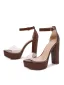 Sexy Transparent Schwarz Abend Sandalen Damen 2022 Knöchelriemen 12 cm Thick Heels Peeptoes Sandaletten Hochhackige