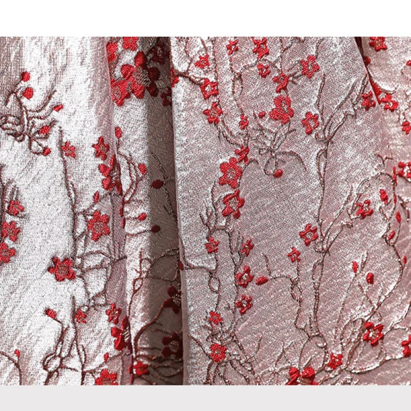 Fashion Burgundy Printing Prom Dresses 2023 Ball Gown Off-The-Shoulder Sleeveless Backless Floor-Length / Long Prom Formal Dresses