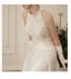 Vintage / Retro White Beading Lace Flower Wedding Dresses 2025 Trumpet / Mermaid High Neck Sleeveless Sweep Train
