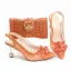 Charming Silver Rhinestone Flower Evening Party Womens Sandals Clutch Bags 2023 7 cm Stiletto Heels Pointed Toe Womens Sandals High Heels Clutch Bags