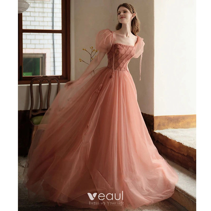 Pink puffy bridesmaid dresses top