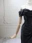 Sexy Schwarz Gespaltete Front Abendkleider 2025 Meerjungfrau Off Shoulder Ärmellos Rückenfreies Sweep / Pinsel Zug Abend Festliche Kleider
