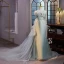 Chic / Beautiful Sage Green Prom Dresses 2023 Trumpet / Mermaid Strapless Backless Flower Sleeveless Court Train Prom Formal Dresses