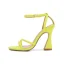 Sexy Summer Street Wear Yellow Womens Sandals 2022 Ankle Strap 10 cm Stiletto Heels Open / Peep Toe Sandals High Heels