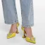 Chic / Beautiful Orange Casual Rhinestone Satin Womens Sandals 2022 8 cm Thick Heels Pointed Toe Sandals High Heels