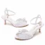 Charmant Blanche Perle Chaussure De Mariée 2023 6 cm Talons Aiguilles Bride Cheville Peep Toes / Bout Ouvert Mariage Sandales Talons Hauts