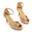 Bling Bling Gold Strass Knöchelriemen Abend Sandalen Damen 2025 7 cm Stilettos Peeptoes Sandaletten Hochhackige