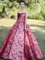 Glamour Rouge Perlage Paillettes Robe De Bal 2025 Robe Boule Bustier Sans Manches Dos Nu Longue Promo Robe De Ceremonie