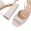 Fashion Blushing Pink Evening Party Summer Womens Sandals 2022 Ankle Strap 12 cm Thick Heels Open / Peep Toe Sandals High Heels