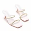 Sexy White Evening Party Rhinestone Womens Sandals High Heels 2023 7 cm Stiletto Heels Open / Peep Toe Sandals