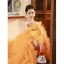 Charmant Orange Plissee Ballkleider 2023 Ballkleid Off Shoulder Kurze Ärmel Rückenfreies Gespaltete Front Sweep / Pinsel Zug Ball Festliche Kleider