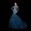 High-end Ocean Blue Handmade  Beading Sequins Pierced Evening Dresses 2023 Trumpet / Mermaid Scoop Neck Long Sleeve Court Train Evening Party Formal Dresses