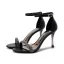Sexy Champagne Evening Party Rhinestone Womens Sandals 2022 Ankle Strap 8 cm Stiletto Heels High Heels Open / Peep Toe Sandals