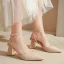 Chic / Beautiful Black Street Wear Womens Sandals 2023 Ankle Strap 7 cm Thick Heels Pointed Toe Sandals High Heels