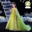 Flower Fairy Sage Green Appliques Birthday Flower Girl Dresses 2024 Ball Gown V-Neck Bell sleeves Floor-Length / Long