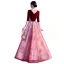 Chic / Beautiful Burgundy Beading Sequins Prom Dresses 2024 A-Line / Princess Scoop Neck 1/2 Sleeves Backless Floor-Length / Long Prom Formal Dresses