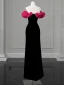 Sexy Black Ruffle Off-The-Shoulder Evening Dresses 2023 Trumpet / Mermaid Short Sleeve Backless Floor-Length / Long Evening Party Formal Dresses