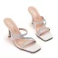 Sexy White Rhinestone Evening Party Womens Sandals 2022 9 cm Stiletto Heels Open / Peep Toe Sandals High Heels