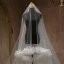 Vintage / Originale Blanche En Dentelle Voile De Mariée 2024 3 m Tulle Chapel Train
