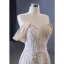 Luxury / Gorgeous White Handmade  Beading Lace Flower Wedding Dresses 2023 Trumpet / Mermaid Strapless Sleeveless Backless Court Train Wedding